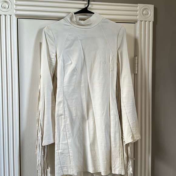 Rodeo Dress with fringe sleeves. Size small - Picture 3 of 11